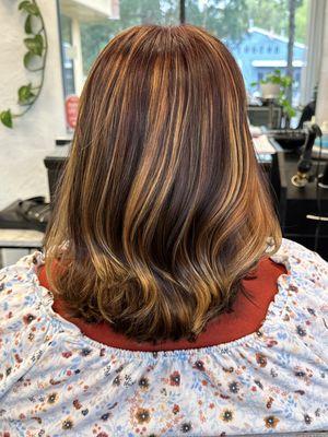 Highlight with copper red