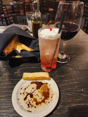 Spiked Italian soda with raspberry