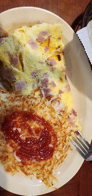 Ham and cheese omelet