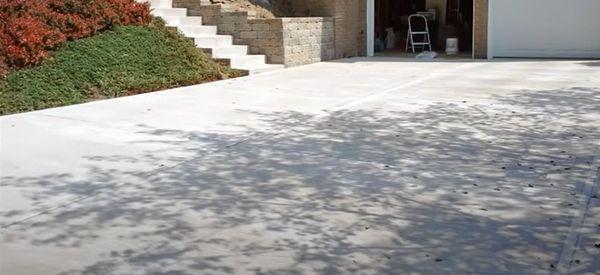 Concrete driveway