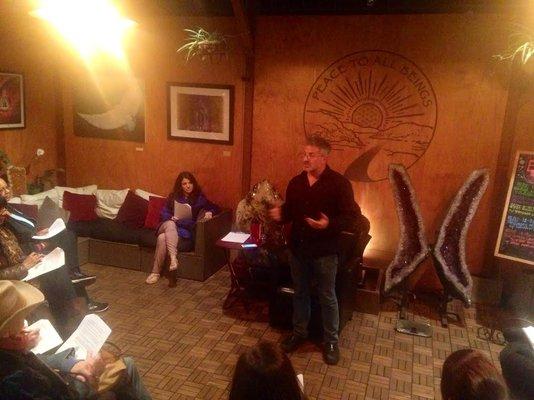 Rich and Jen facilitating the "Manifest Love" workshop at Mystic Journey Bookstore on Abbot Kinney in Venice.