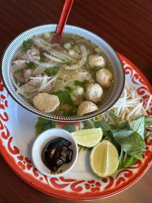 Beef noodle soup. Delicious and perfect on a chilly day.