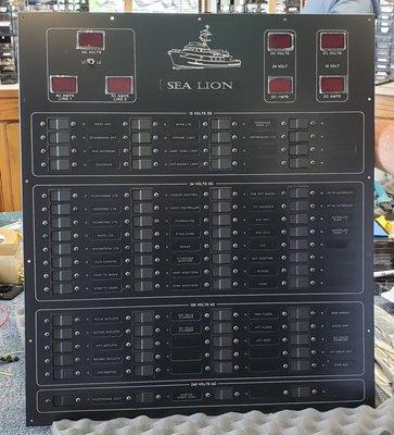 Large AC/DC distribution panel with metering