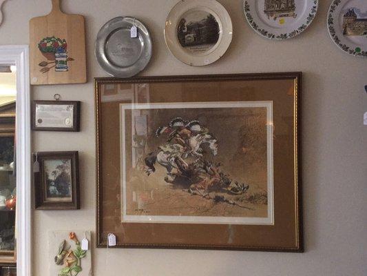 Art, collector plates and much more. Yes, that's a Frank McCarthy!