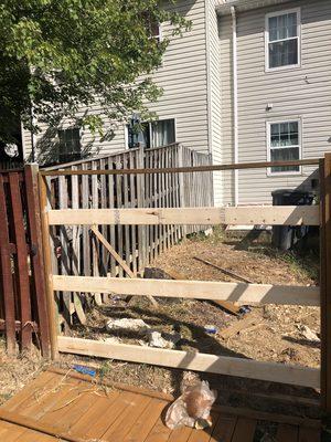 Client called us in to repair an old fence in their backyard.