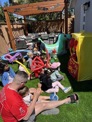 Puppet show complete with Elmo, Cookie Monster, Dragons and more!