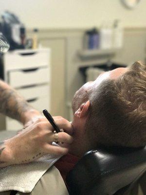 Straight razor shaves, appointments available at potterthebarber.com