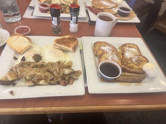 Country breakfast with French toast