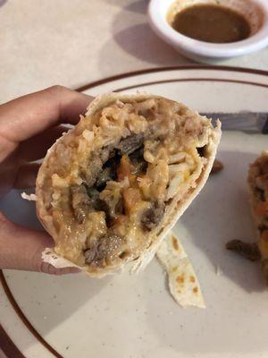 Juicy carne asada burrito!