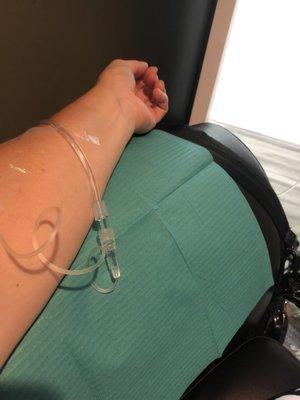 IV therapy after two bouts of stomach flu in less than a week.