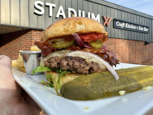 VT Burger and the sign out front