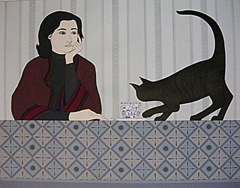 Meditation and Minou 
 Screen print and Lithograph 1980