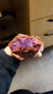 Coconut Ube Mochi Donut