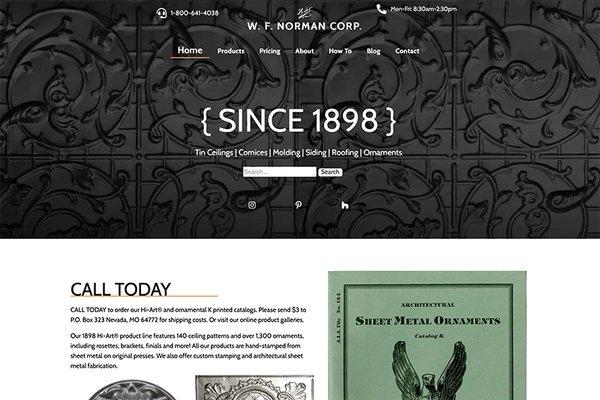 Website designed and built for W.F. Norman Corp.
 wfnorman.com