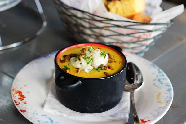 Butternut Squash and  Crab Soup