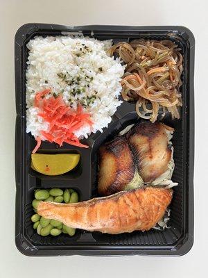 Salmon and Butterfish bento