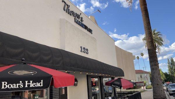 Front of Theron's Market place- outdoor seating