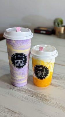 Ube Slush and Mango Milk Swirl | Instagram: @telephonesmoothie