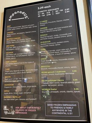 Menu board #1