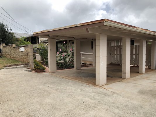 Carport cleaned out