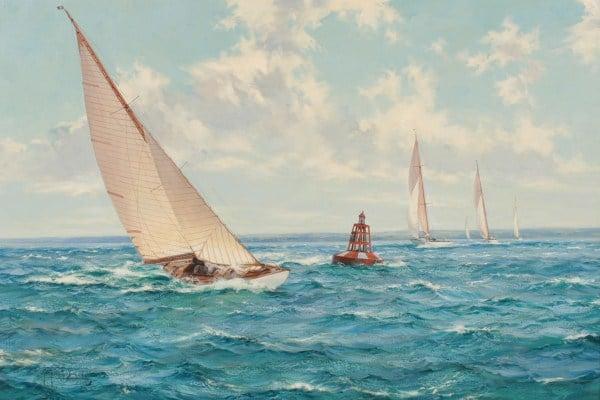 Montague Dawson Summer Skies Six Meters Sold: $72,000