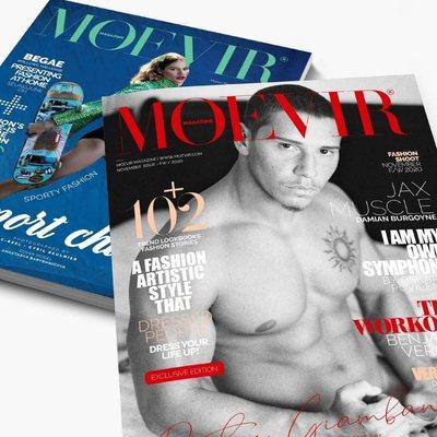 Cover model Pietro Giambanco making the cover of Moevir Magazine November 2020