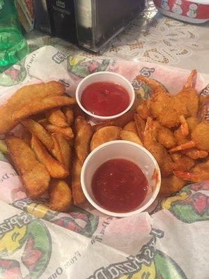 Try our delicious Shrimp and fries only $5.29