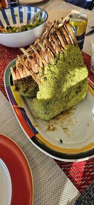 Herb-crusted rack of lamb