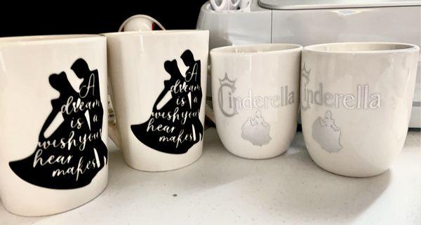 Cinderella and a dream is a wish your heart makes mugs