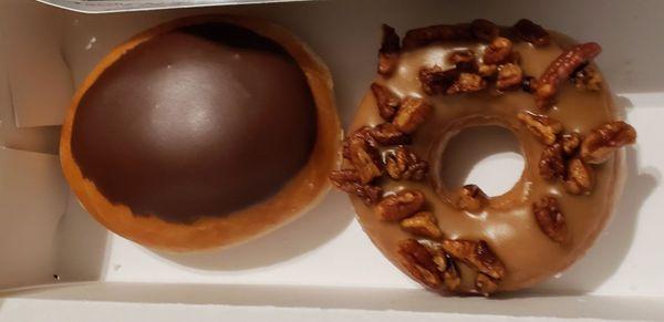 Chocolate Cream and Caramel Pecan Donuts from Krispy Kreme Erie