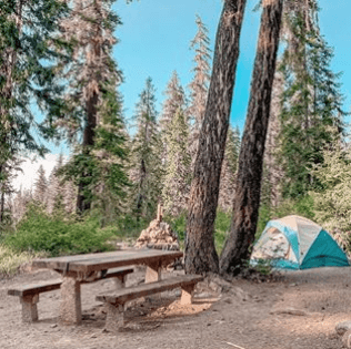 Our campground, spot 044 at Salmon la Sac