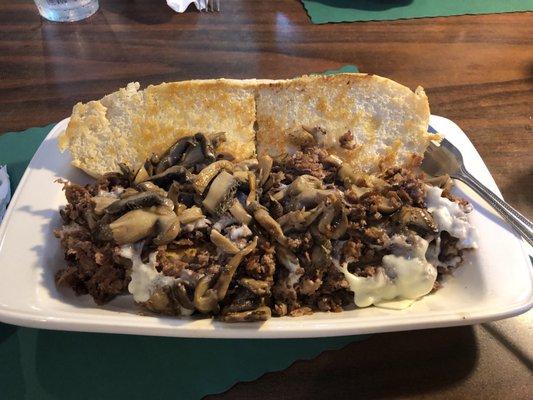 Philly cheesesteak sandwich