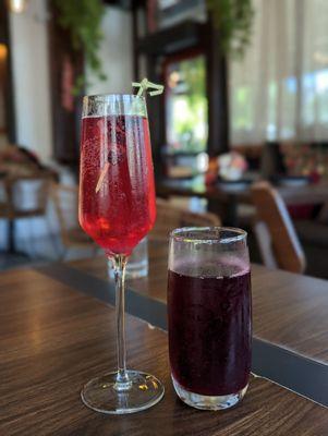 Kompot juice and a Kompot Mimosa