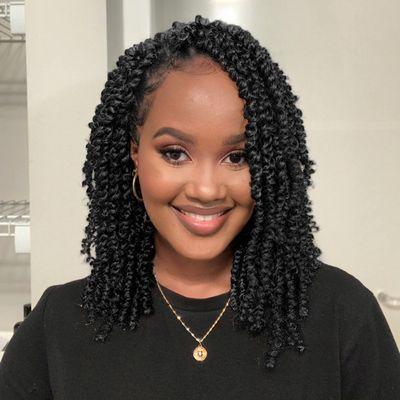 This style is a crochet braid passion twist if you love braids if you love crochet come and give us a try at universal beauty salon