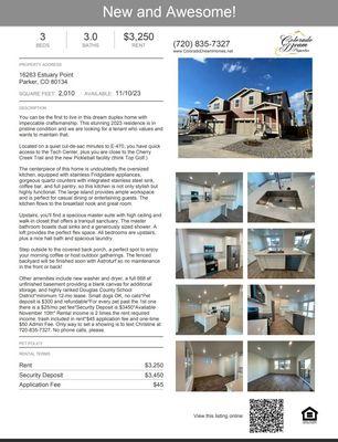 Here is an example of one of the services we provide when we market your property that will help attract interest.