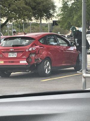 Manager in the parking lot meeting with a friend???