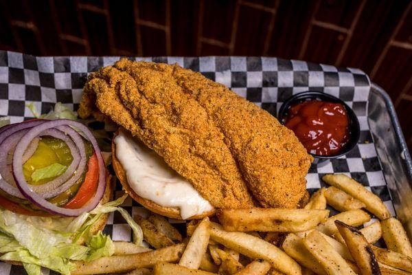 Fish Sandwich & Cajun Fries