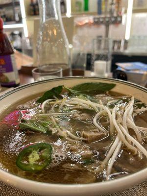 Pho brisket and meatballs