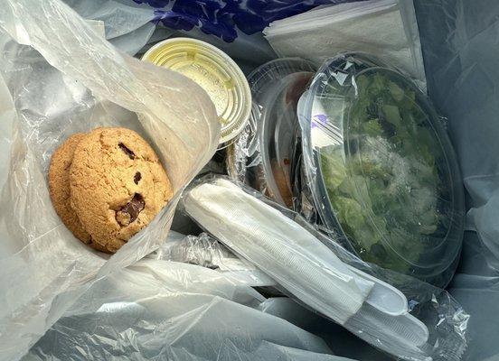 Gluten, free, chocolate chip cookies, fennel salad four cheese, rice balls!