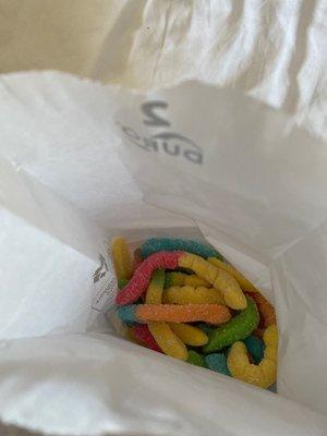 1/2 LBS sour gummy worms