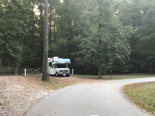 Here is Betty, nestled in the woods at High Falls State Park in Georgia