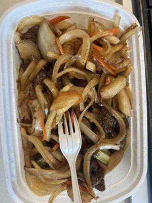 My $15 Mongolian Beef. Should just be called a trio of onions.