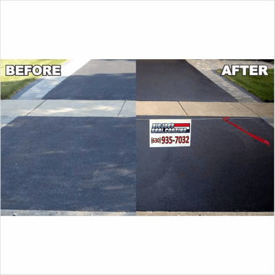 Driveway Sealcoating (Before and After)