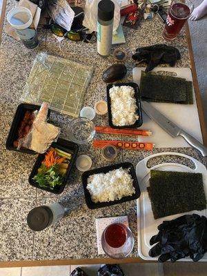 At home sushi making kit