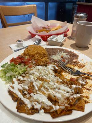 Today at taqueria, San Juan,, o took a rojo chilaquiles was very good