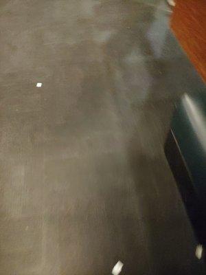 More trash on floor in dinning area