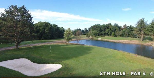 8TH GREEN, PAR 4