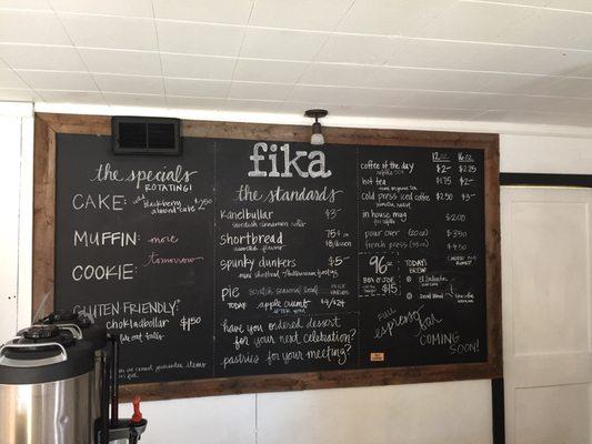 Fika Menu