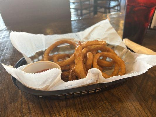 Onion rings basket off the summer menu-- ok but not a must have