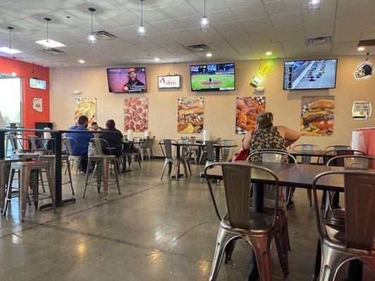 Inside dining area